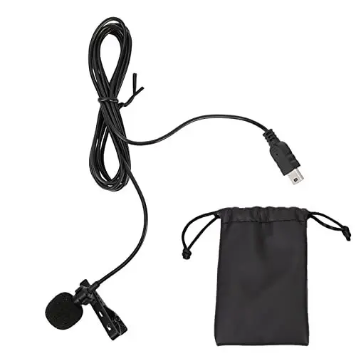 Produktbild: Microph für Hero, -USB-Stereo-Außenmikroph Professionelle Mikrofon-Lavalier-Kragenkamera mit Clip Hero 3 3+ 4 Action