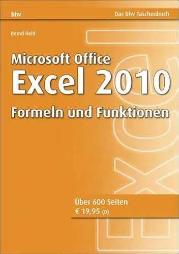 Produktbild: Microsoft Office Excel 2010 - Formeln und Funktionen (bhv Taschenbuch)