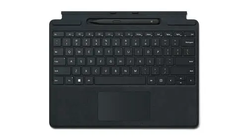 Produktbild: Microsoft Surface Pro Signature Keyboard (Schwarz) im Bundle mit Slim Pen 2 | kompatibel mit Surface Pro (11. Edition), Surface Pro 9 & Surface Pro 8
