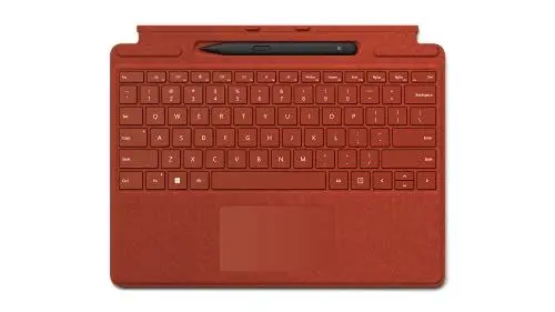Produktbild: Microsoft Surface Pro Signature Keyboard (Mohnrot) im Bundle mit Slim Pen 2 | kompatibel mit Surface Pro (11. Edition), Surface Pro 9 & Surface Pro 8
