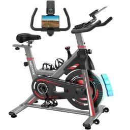 Produktbild: Micyox Ergometer Heimtrainer Fahrrad, TH-X3 Fitnessbikes mit Magnetischem Widerstand, Indoor Kardio Training, LCD Monitor mit IPad-Halterung Hometrainer 150 kg Belastbar