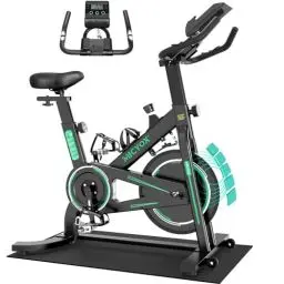 Produktbild: Micyox Ergometer Heimtrainer Fahrrad mit Magnetischem Widerstand Fitnessbikes, MX87 Indoor Bike mit 12kg Schwungrad, LCD Monitor mit Pulsmesser, IPad-Halterung Hometrainer 150 kg Belastbar