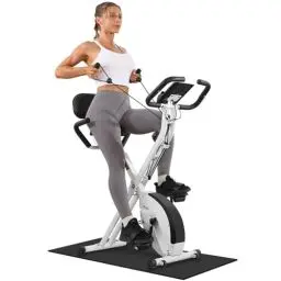Produktbild: Micyox MX600 Heimtrainer Fahrrad Magnetisches Heimtrainer mit Rückenlehne Klappbar mit LCD-Display und Herzfrequenzsensor Heimtrainer mit Widerstandsbändern