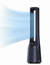 Produktbild: Midea MFP-120i (BL) 2 in 1 Turmventilator Leise 38dB Luftreiniger H13 True HEPA auf 47.6 ㎡ LED Display Fernbedienung Oszillation 12H Timer Kompatibel für Wireless Connection App Alexa Google