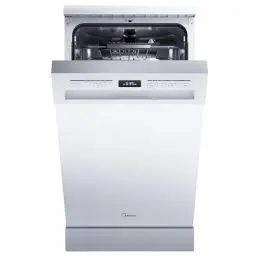 Produktbild: Midea SF 5.45NW10C Geschirrspüler 45cm Freistehend & Unterbaufähig, 10 Maßgedecke, 7 Programme, Spülmaschine 45 cm mit WIFI, 44 db, Startverzögerung, Automatische Türöffnung, 63 kWh/100 Zyklen, Weiß