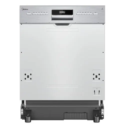 Produktbild: Midea SI 3.60N wi Geschirrspüler 60 cm Teilintegriert, 13 Maßgedecke, Halbintegrierter Spülmaschine mit WiFi, Extra Trocknung, 7 Programme, 49dB, 0~24 Startverzögerung - Inox