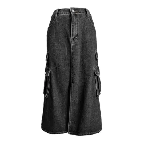 Produktbild: Midi Kleid Damen S𝐨Mmer Sexy schlanker, unregelmäßiger Rock, europäischer und amerikanischer Modetrend, Schubladen-Halbkörperrock Hawaii Outfit Damen Kleid (Grey, S)
