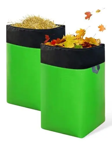 Produktbild: MIDINGCHAI Gartenabfallsack 2 Stück, Gartensack, Laubsack Doppelter Kordelzugverschluss, Großes Fassungsvermögen, 2er-Set Laubsack Abfallsack für Gras Laub Hecke Gartenabfall (2 Stück)
