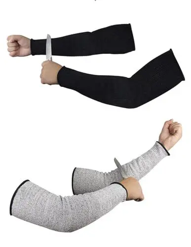 Produktbild: MidingChai Unterarmschutz, 2 Paar Schnittfeste Ärmel, Level 5 Armschoner, Armschoner zum Schutz der Arme, Für Dünne Haut Prellungen und Kratzer