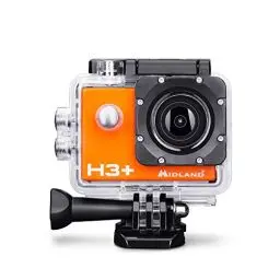 Produktbild: Midland H3+ Full HD Action Kamera, C1235.01 mit WiFi, 2'' LC Display und Bildstabilisator, schwarz/orange