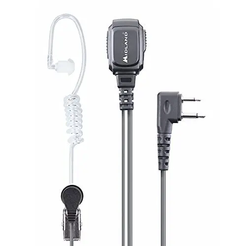 Produktbild: Midland MA31-L, Mono-Headset mit Pneumatischem Mikrofon, Funk-Zubehör mit Dual Jack/Pin, PTT- und VOX-Umschaltung