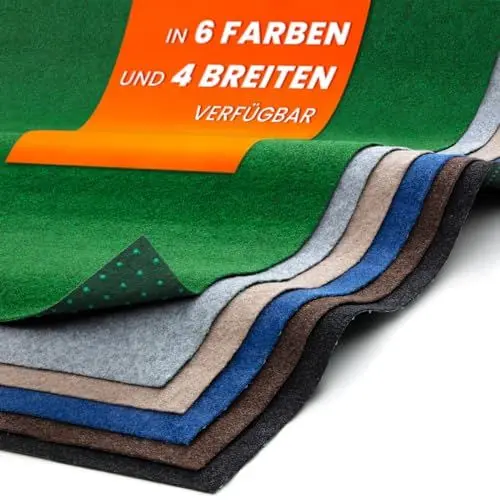 Produktbild: Midori Rasenteppich | Balkonteppich 67 x 150 cm in Grau | Robuster & witterungsbeständiger Kunstrasen-Teppich mit Drainage-Noppen für Balkon Terrasse Outdoor