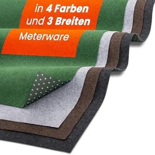 Produktbild: Midori Rasenteppich | Hochwertiger Balkonteppich 100 x 300 cm in Braun | Strapazierfähiger & wasserdurchlässiger Kunstrasen-Teppich mit Noppen