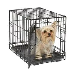 Produktbild: MidWest Homes for Pets iCrate Modell 1518 Hundebox, ca. 46 cm lang, mit Einzeltür, auslaufsicherer Bodenwanne, Bodenschutzfüßen, Trenneinsatz und patentierten Funktionen, schwarz