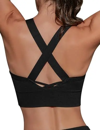 Produktbild: Migcaput BH Samen Set 1er & 3er Pack Bralette-BH aus Bio-Baumwolle, Bequem, Weich, Ohne Bügel,Bustier Damen Starker Halt Spaghettiträger Yoga Top für Damen schwarz XL