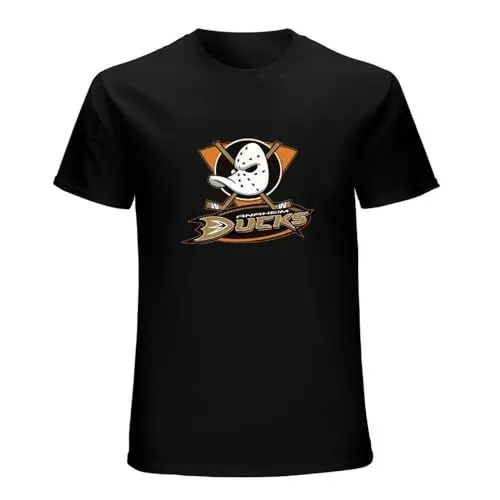 Produktbild: Mighty Ducks Anaheim Logo Hockey League Men's Short-Sleeve T-Shirt Black XXXL