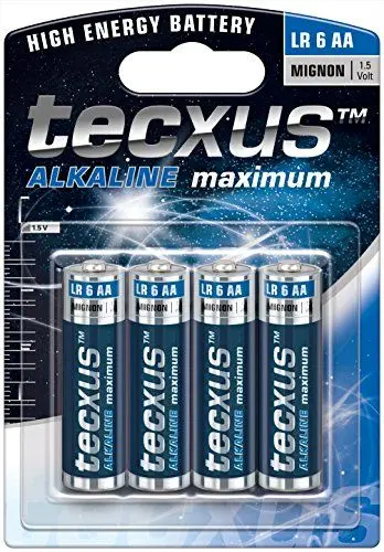 Produktbild: Mignon (LR6 / AA) Batterien Alkaline 1,5 V mit langer Lebensdauer, 4er Pack