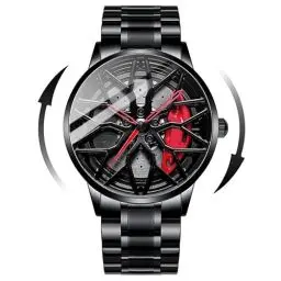 Produktbild: Mihawk Felgenuhr Herren - Motorsport Armbanduhr im 3D Stereoskopische Auto-Raduhr Mode Sportuhren wasserdichte Felgennabe Auto-Enthusiasten-Armbanduhr (X-G63)