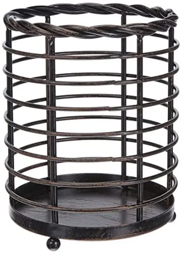 Produktbild: MIKASA Gourmet Küchenhalter/Utensilientopf mit Seil-Details, Schwarz, Einheitsgröße