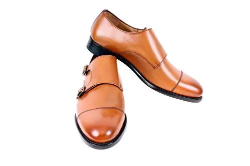 Produktbild: Mike&Chris Rahmengenähte Herrenschuhe Double Monkstrap Cap Toe (42, Cognac)