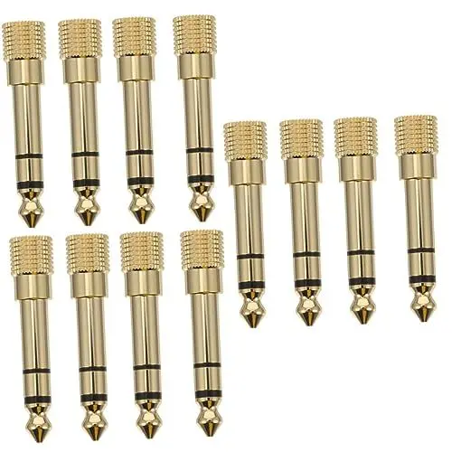 Produktbild: Mikikit 3sets 3 5mm Zu 6 3mm Kopfhörer Jack Konverter Audio Adapter Für Verstärker Headset 4 Stücke * 3