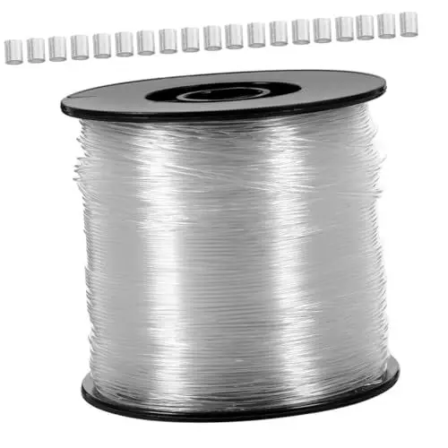 Produktbild: Mikikit 1satz Unsichtbare Nylon Angelschnur Transparenter Faden Hülsen Für Dekorative Anwendungen Stark Flexibel Und Einfach Zuzuschneiden Für Aufhängungen Und Handwerk