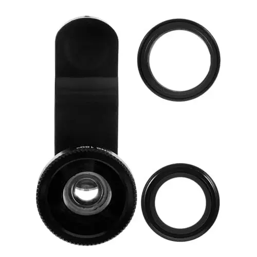 Produktbild: Mikikit Weitwinkel-makro-fischaugen-telefonkamera-objektiv-kit 3-in-1-aufsteckobjektiv-set Für Universelle Handykamera