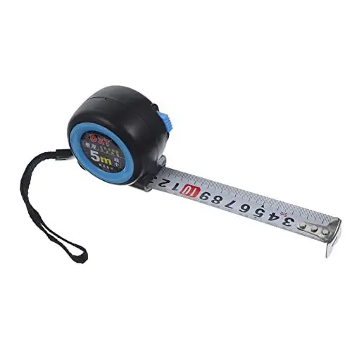 Produktbild: Mikikit 1 Stück Lineal aus Stahl maßkrug messband measurement tape Rollmaßband maasband rollmassband massbänder metrisches Maßband einziehbares Band Anti-Drop-Tapeline Black