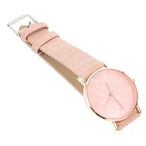 Produktbild: Mikikit Elegante Damenuhr Gestreiftes Armband Modische Damen- -Uhr Römische Ziffern