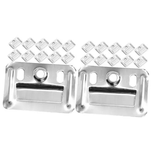 Produktbild: Mikikit 2 Sätze Bambusfaserplatte Ausstecher Rentier Inoxlm Halterung Für Wandpaneele Integrierte Wandpaneele Klemme Für Wandpaneele Klammer Für Möbel Rostfreier Stahl Silver 200 Stück * 2