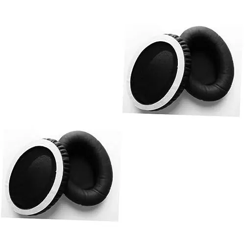 Produktbild: Mikikit 2 Stücke Paar Ohrpolster Für Kopfhörer Anc7 Anc9 Anc27 Anc29 Pu Schaum Schwarz Universal Fit