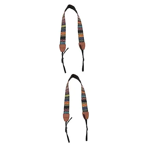 Produktbild: Mikikit 2st Kameragurt Leder Endet Kamera Universeller Kamera-Schultergurt DSLR Kamera-Crossbody-Gurt Tragegurt Schultergurt Der Kamera Lederriemen Kuriergurt Polyester Eine Schulter