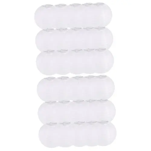 Produktbild: Mikikit 30 Stück 4 Weihnachtliche Papierlaternen Große Lampions Papierlaternen Für Partys Hängende Chinesische Laternen Partei Laternen Außen Lampions Lieferungen Weiß Hochzeit Kind