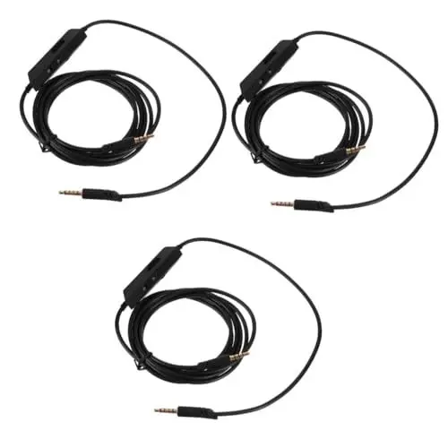 Produktbild: Mikikit 3 Stücke Audio Gaming Kabel Adapter Aux Kabel Für Headset Inline Volumen Control Kompatibel Mit Pc One 4 A10/