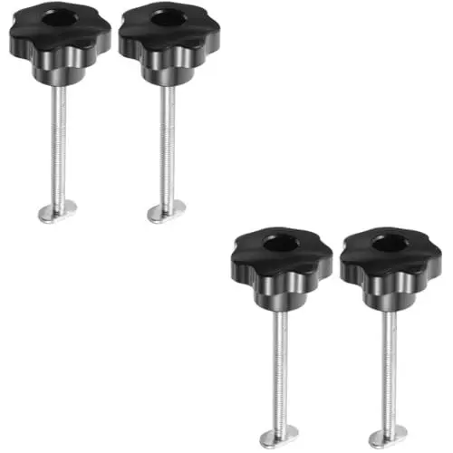 Produktbild: Mikikit 4 Sätze t Schraube klemmzange grimpzange bohnermaschine Schiebeschlitz-Spezialzubehör drilling machine Griffe Kabel Ecke klemmbausteine T-Schlitz-Clip T-Track-Clip Eisen Black