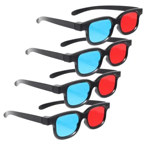 Produktbild: Mikikit 3D-Brille Für Heimprojektor Party-es 3D-filmbrille Eyeball-es 4-teiliges Set
