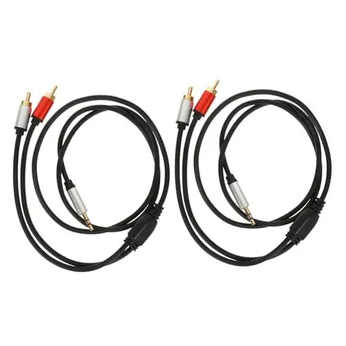 Produktbild: Mikikit 4 Stück Audioleitung Y Splitterkabel 1 Kabel Männlich Auf 2 Weiblich Soundbox-Lautsprecher Buchse Auf 2 Stecker Audio-Stereo-Kabel Phono-Splitter Y-stecker Handy Blütenkopf Plastik