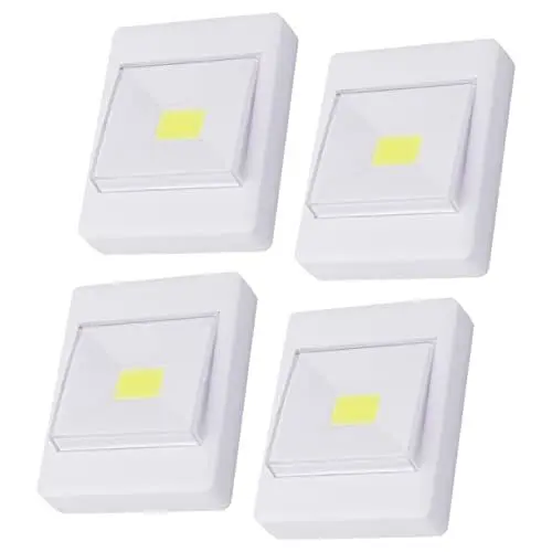 Produktbild: Mikikit 4stücke Cob-led-licht Batteriebetriebene Led-wandleuchte Schranklicht Für Zuhause Weiß Installieren Blendfreies Licht