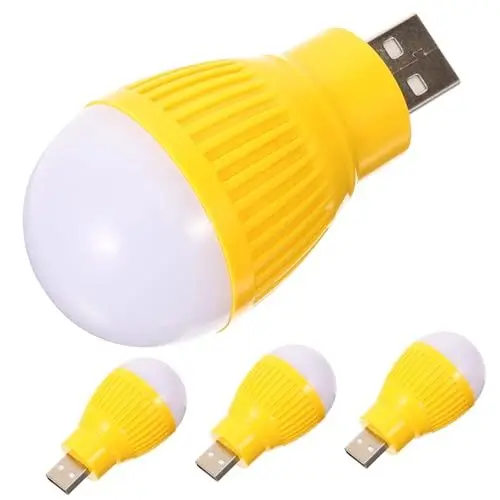 Produktbild: Mikikit - – 4er-pack Usb-mini-nachtlichter Batteriebetriebene Lampen Für Den Notfall Den Schreibtisch Und Den Einsatz Im
