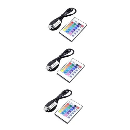 Produktbild: Mikikit 6 24 plastiktisch Infrarot-Fernbedienung infrarotheizung mit fernbedienung caakg plasure LED-Controller RGB-Controller einzelner Hintergrundbeleuchtung
