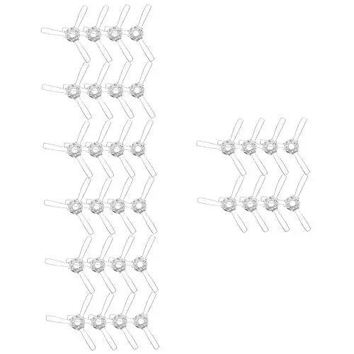 Produktbild: Mikikit 80 Stk Lampen Schirm Feder Halterung Lampenteile Runder Ständer Runder Lampenschirmhalter Teile Der Lampenfassung Metallbügel Kronleuchter Schatten Eisen Beleuchtung