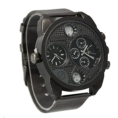 Produktbild: Mikikit 9316 Reloj Deportivo para Hombre Herrenuhr Relojes Deportivos para Hombres Quarzuhr Für Herren Uhr Mit Doppelzeitanzeige Mann Legierung