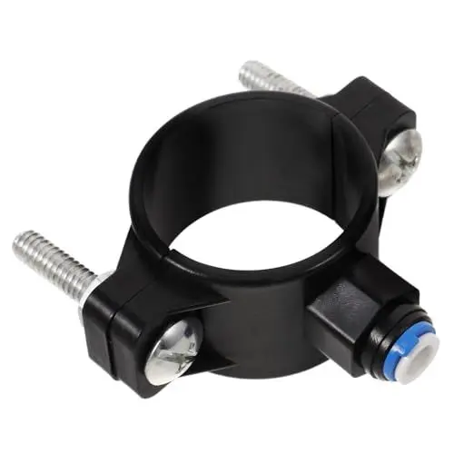 Produktbild: Mikikit Wasserreiniger-abflusssattelklemme Klemme für Wasserfilter Schwarz für Den Einsatz in Der Küche