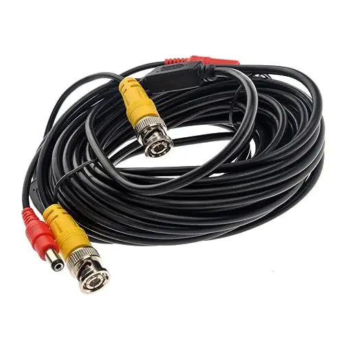 Produktbild: Mikikit Video-stromkabel 10 M Länge Standard-dc-anschlüsse 2 1 Mm Schwarz Für Zuhause Und Geschäft