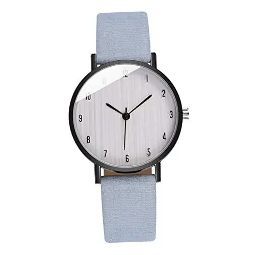 Produktbild: Mikikit Damen Quarzuhr Lederarmband Frauen Schauen Zu Lederuhren Für Damen Luxusuhren Für Damen Damenuhren Rosa Armband Grundlegende Uhr Rosa Edelstahl Holzmaserung Fräulein Gurt