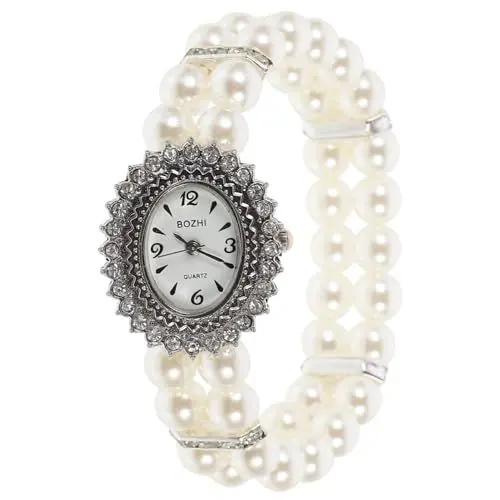 Produktbild: Mikikit Damenuhren Günstig Damenuhren Günstig 1 PC Perle Casual Studenten Reihe Mode Business Personalisiert Dame Uhrenarmband Für Weihnachten Armband Design Erntedankgeschenk 1 Cent 1 Cent