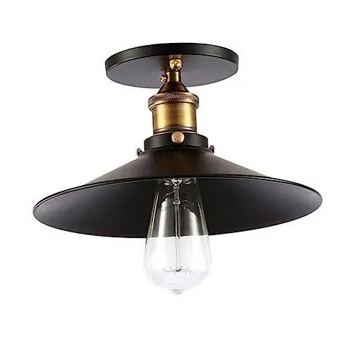 Produktbild: Mikikit E27 Vintage Lampe Industrielle Unterputz-deckenleuchte Einfach Zu Installieren Vielseitig Einsetzbar in Küche Esszimmer Wohnzimmer