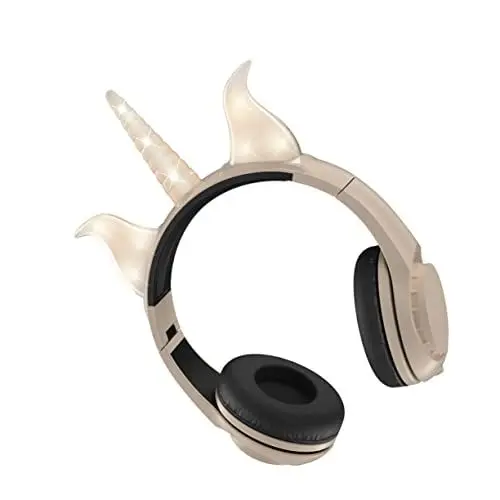 Produktbild: Mikikit Einhorn-Kopfhörer ohrstöpsel Kinder ohrenstöpsel Kinder gamingheadset Leichte Kinderkopfhörer LED-Kopfhörer Gaming-headsets fã¼r pc Kopfhörer mit -mm- Über dem Ohr PVC