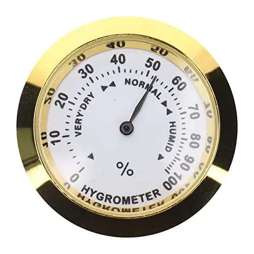 Produktbild: Mikikit Geigen-Hygrometer Gitarreninstrument Musikinstrument Violine Runde Gitarrenstärke Instrumentenpflege Hygrometer fortschrittlich Monitor Kontrollzähler Zigarrenschachtel reisen