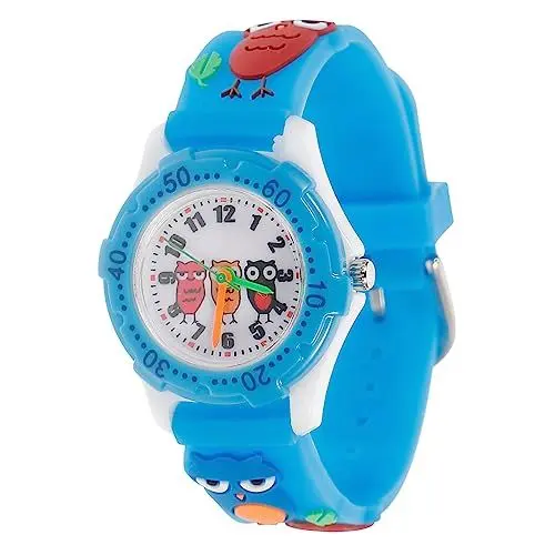 Produktbild: Mikikit Kinderuhr Kinder 3D-Cartoon-Uhr Armbanduhr mit Eulenarmband Mädchen sehen Cartoon-Eulenuhr Kinderarmbanduhr Cartoon-Kinder-Armbanduhr Quarz Anschauen Gummiband Gurt Plastikspiegel